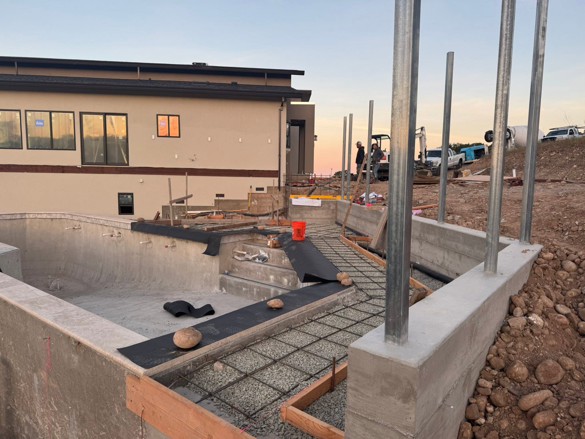 Miller Construction project — stamped concrete